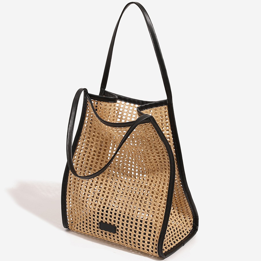 Women'S Raffia Bags - Женская сумка-тоут из рафии и соломы