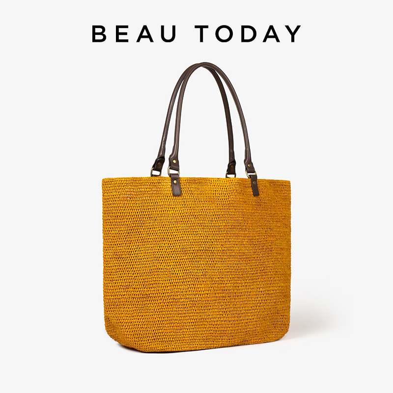 Women'S Raffia Bags - BEAUTODAY Повседневная женская сумка-тоут из рафии,