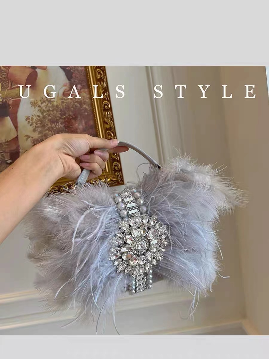 Роскошные страусиные волосы с  – обзор и цена Women Bags On Sale